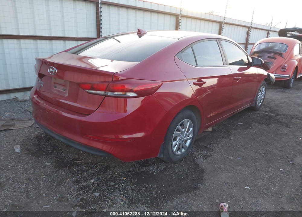 2017 HYUNDAI ELANTRA SE VIN: KMHD74LF4HU394154