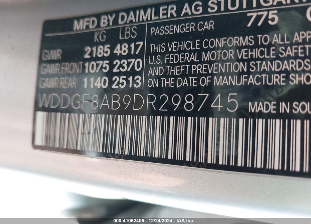 2013 MERCEDES-BENZ C 300 LUXURY 4MATIC/SPORT 4MATIC VIN: WDDGF8AB9DR298745