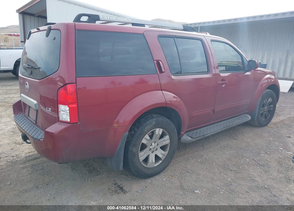 2005 NISSAN PATHFINDER LE VIN: 5N1AR18W45C741021
