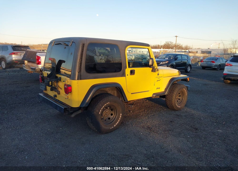 2000 JEEP WRANGLER SPORT VIN: 1J4FA49SXYP770268