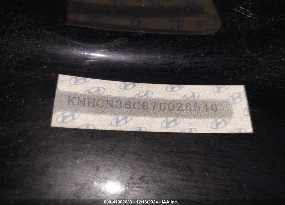 2007 HYUNDAI ACCENT VIN: KMHCN36C67U026540