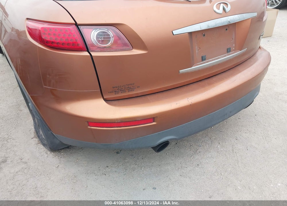 2003 INFINITI FX35 VIN: JNRAS08W43X202679