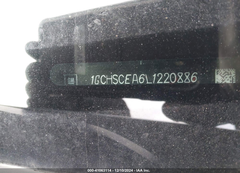 2020 CHEVROLET COLORADO VIN: 1GCHSCEA6L1220886