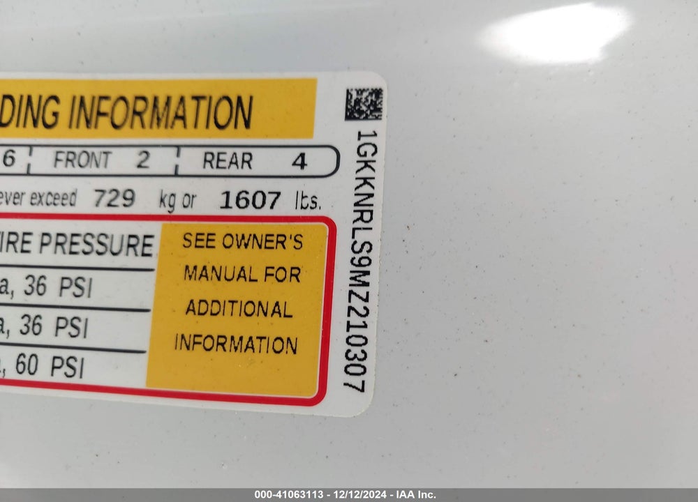 2021 GMC ACADIA AWD SLE VIN: 1GKKNRLS9MZ210307