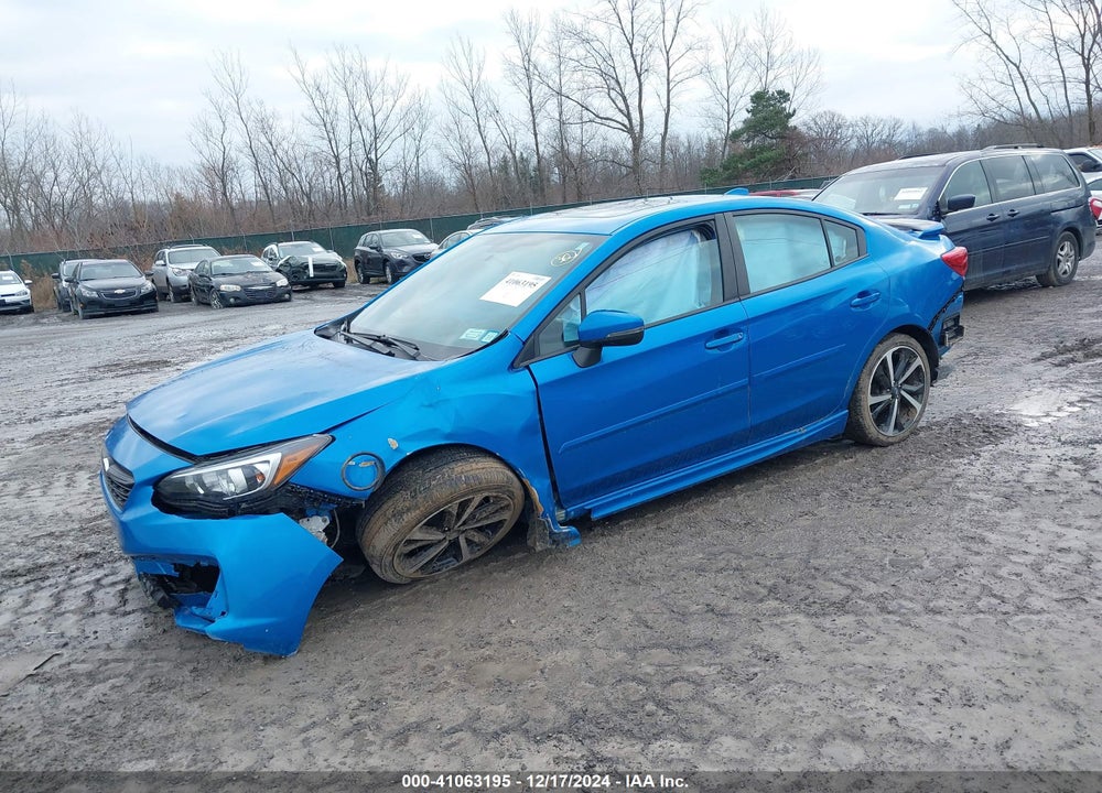 2022 SUBARU IMPREZA SPORT VIN: 4S3GKAM61N3602182