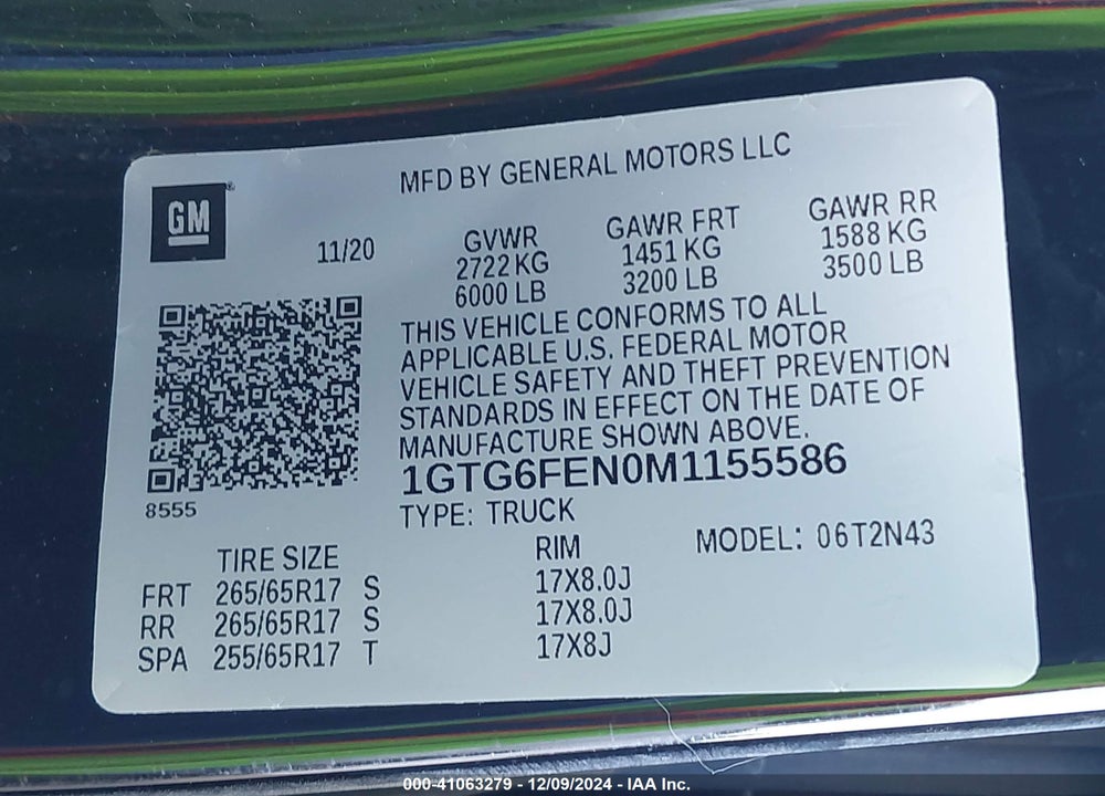 2021 GMC CANYON 4WD SHORT BOX AT4 - CLOTH VIN: 1GTG6FEN0M1155586