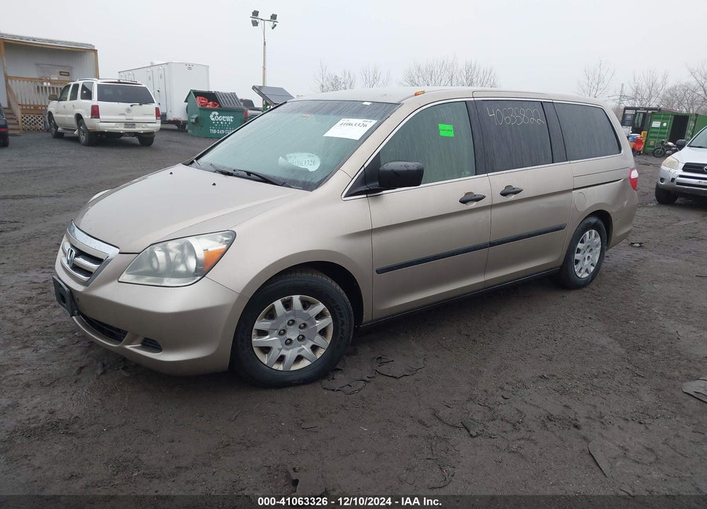 2005 HONDA ODYSSEY LX VIN: 5FNRL38285B101494