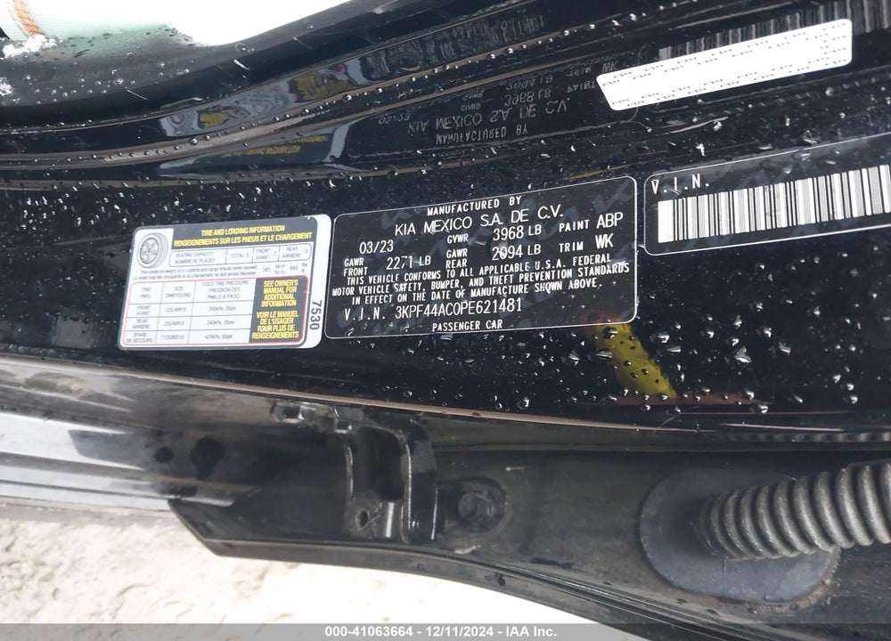 2023 KIA FORTE GT VIN: 3KPF44AC0PE621481