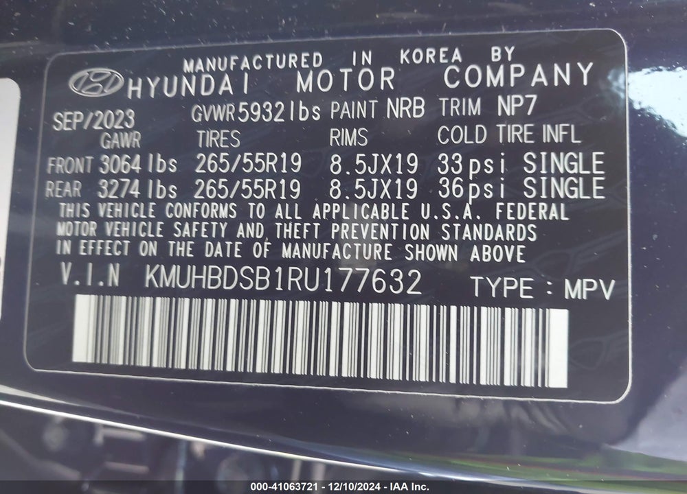 2024 GENESIS GV80 2.5T AWD VIN: KMUHBDSB1RU177632