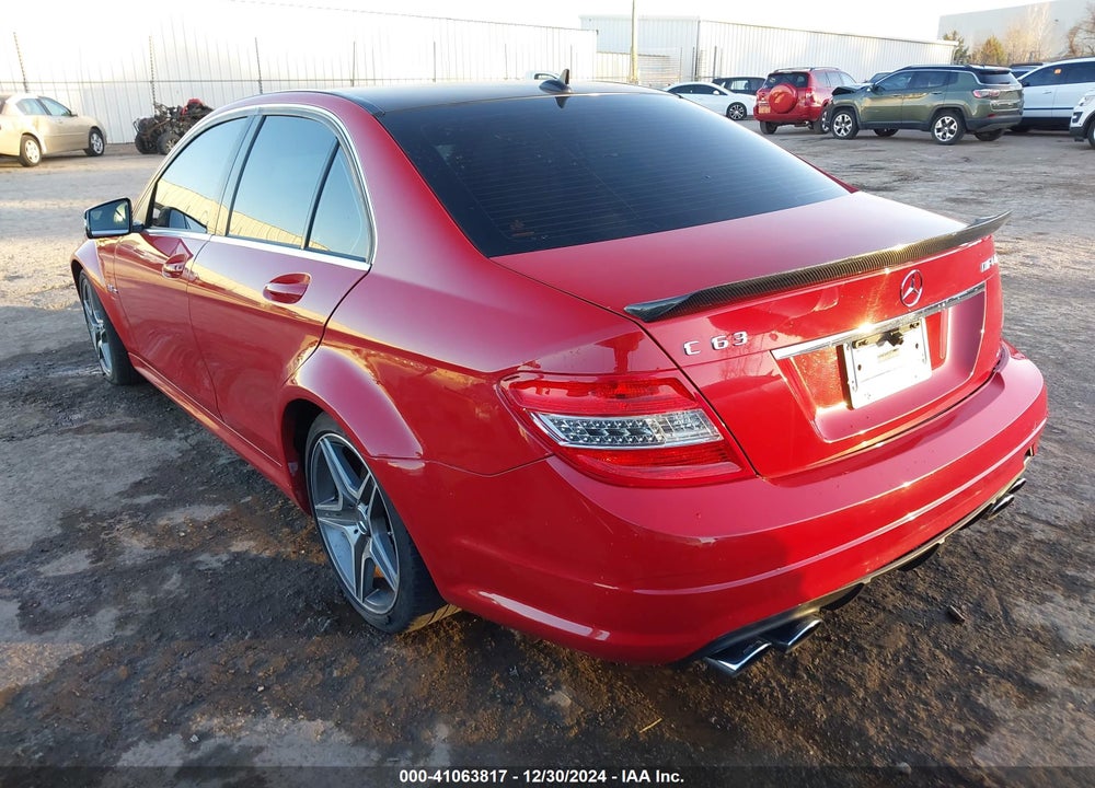 2009 MERCEDES-BENZ C 63 AMG VIN: WDDGF77X49F238068