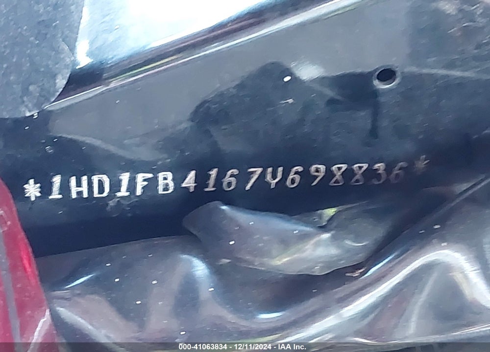 2007 HARLEY-DAVIDSON FLHR VIN: 1HD1FB4167Y698836