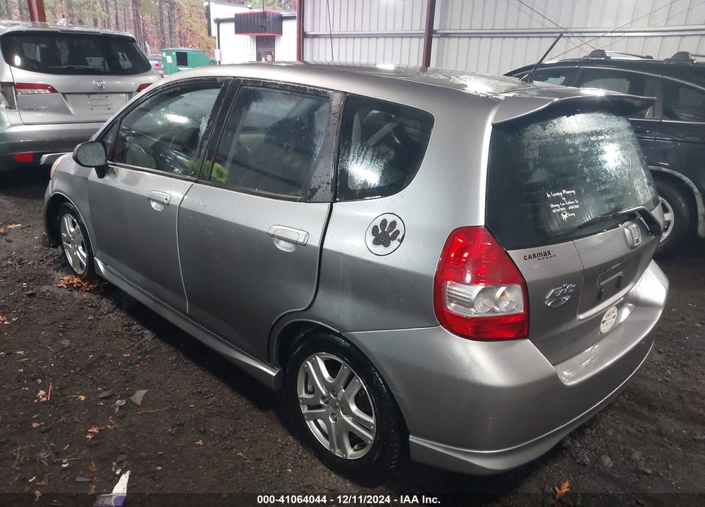 2007 HONDA FIT SPORT VIN: JHMGD376X7S042395