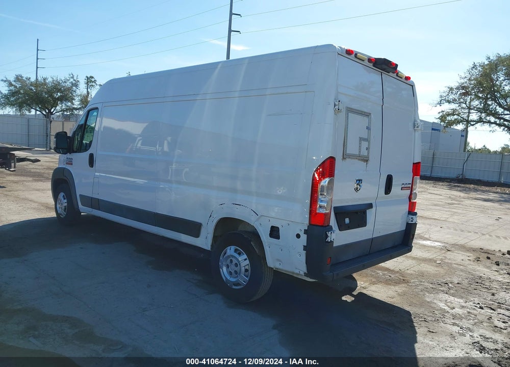 2018 RAM PROMASTER 2500 HIGH ROOF 159 WB VIN: 3C6TRVDG8JE100869