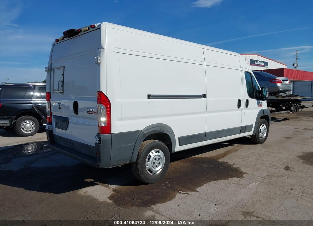 2018 RAM PROMASTER 2500 HIGH ROOF 159 WB VIN: 3C6TRVDG8JE100869