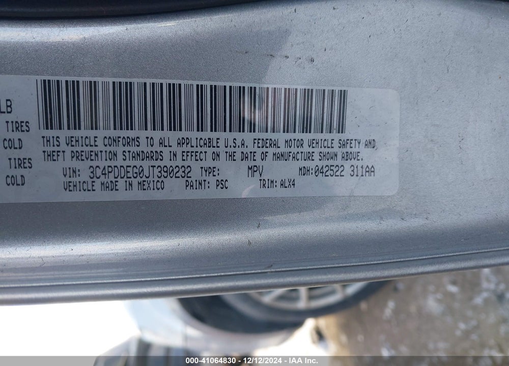 2018 DODGE JOURNEY GT AWD VIN: 3C4PDDEG0JT390232