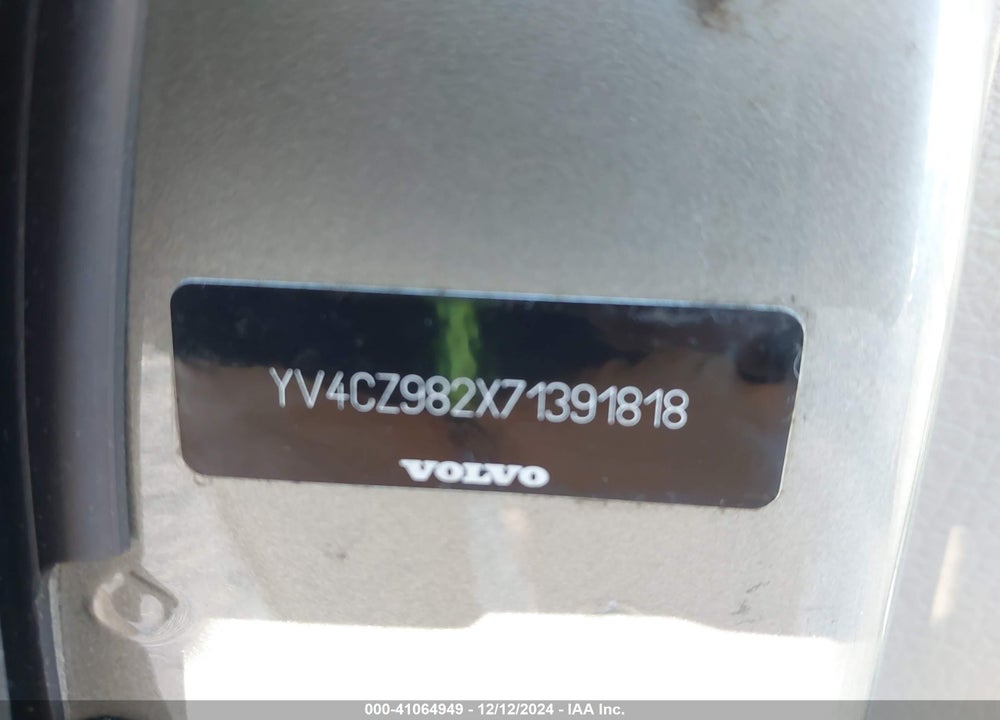 2007 VOLVO XC90 3.2 VIN: YV4CZ982X71391818