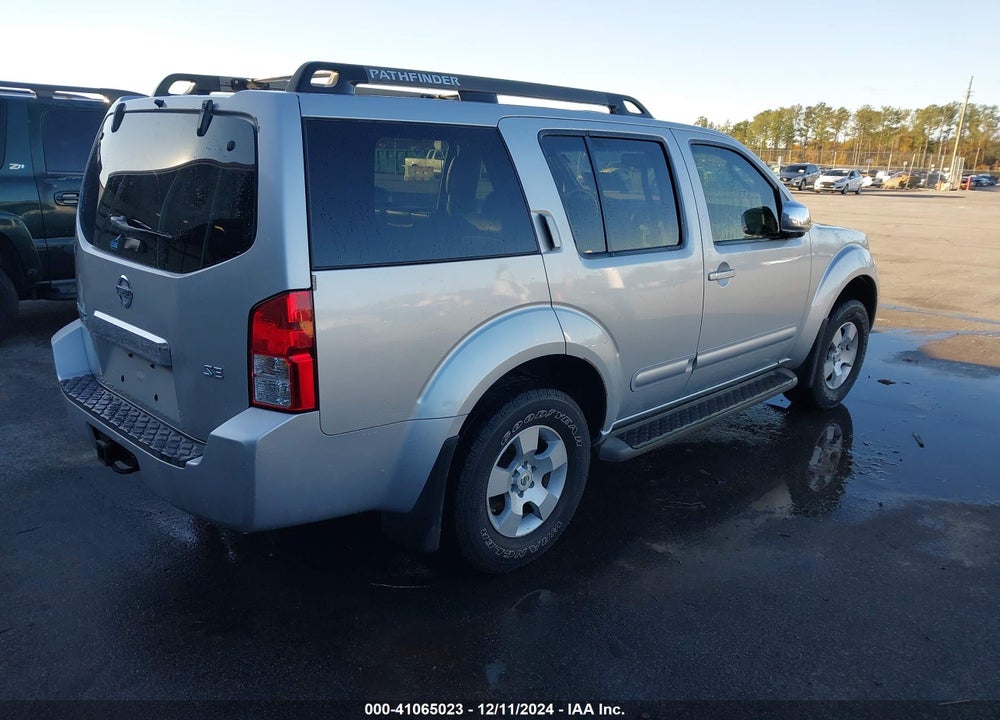 2007 NISSAN PATHFINDER SE VIN: 5N1AR18U97C638212