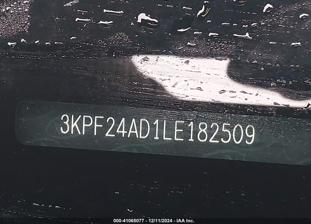 2020 KIA FORTE FE VIN: 3KPF24AD1LE182509