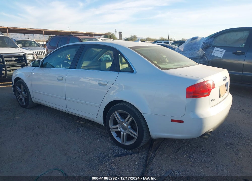 2007 AUDI A4 2.0T VIN: WAUDF78E57A082205