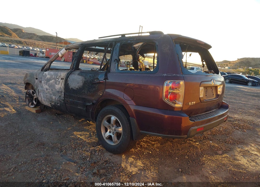 2007 HONDA PILOT EX-L VIN: 5FNYF28617B044221