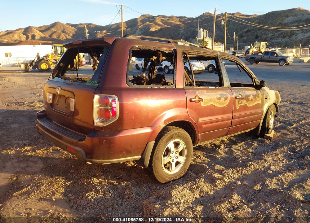 2007 HONDA PILOT EX-L VIN: 5FNYF28617B044221