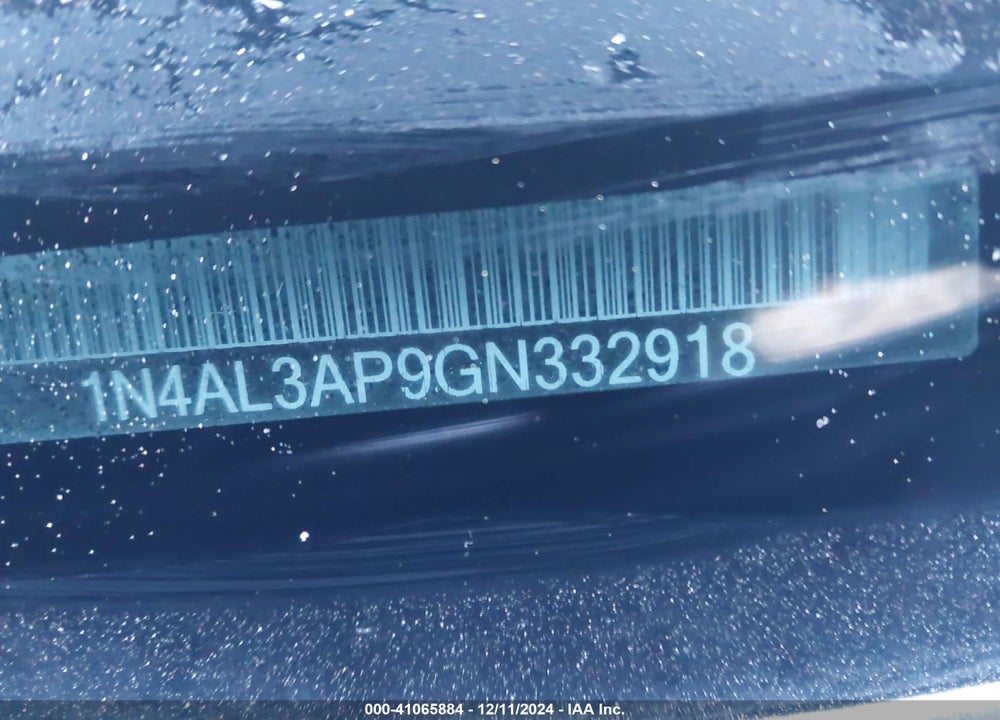 2016 NISSAN ALTIMA 2.5 SR VIN: 1N4AL3AP9GN332918