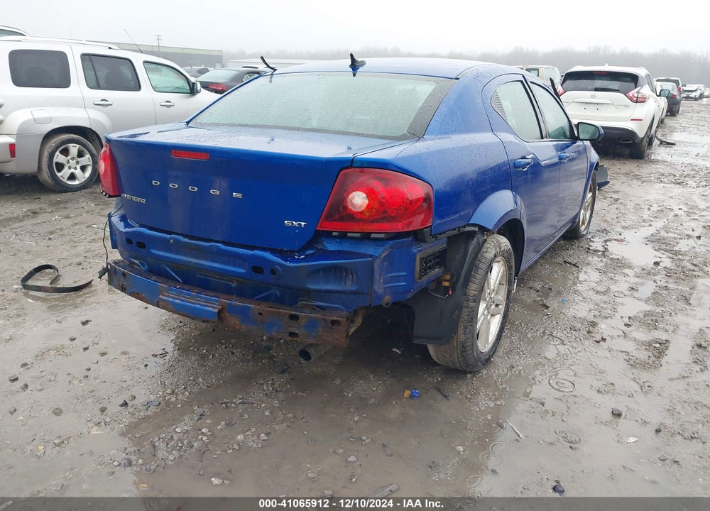 2012 DODGE AVENGER SXT VIN: 1C3CDZCB6CN177893