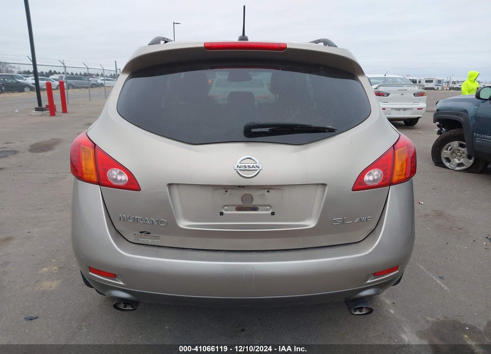 2009 NISSAN MURANO SL VIN: JN8AZ18W39W153673