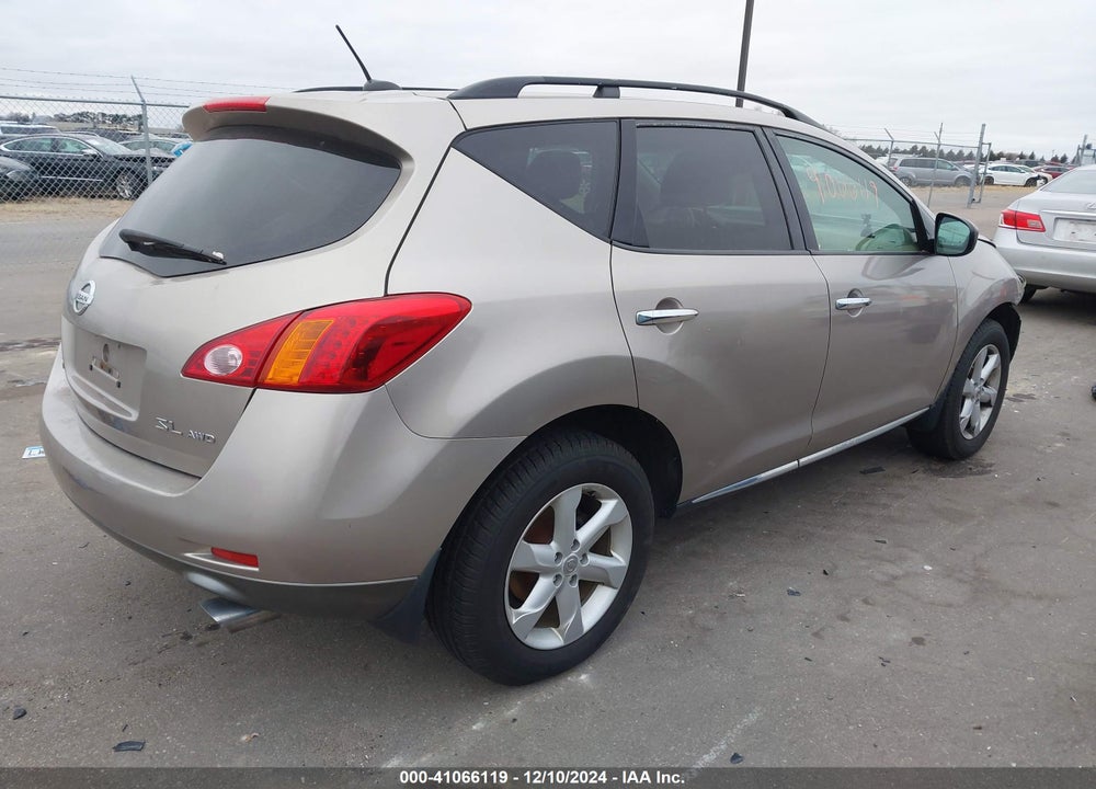 2009 NISSAN MURANO SL VIN: JN8AZ18W39W153673