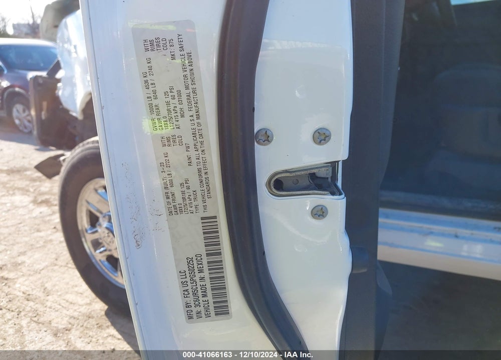 2023 RAM 2500 VIN: 3C6UR5CL5PG502252