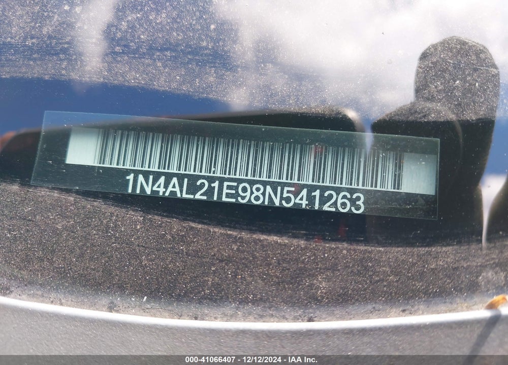 2008 NISSAN ALTIMA 2.5 S VIN: 1N4AL21E98N541263