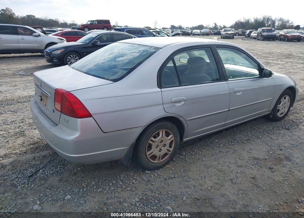 2002 HONDA CIVIC LX VIN: 1HGES16512L051504
