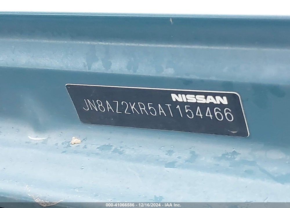 2010 NISSAN CUBE 1.8SL VIN: JN8AZ2KR5AT154466