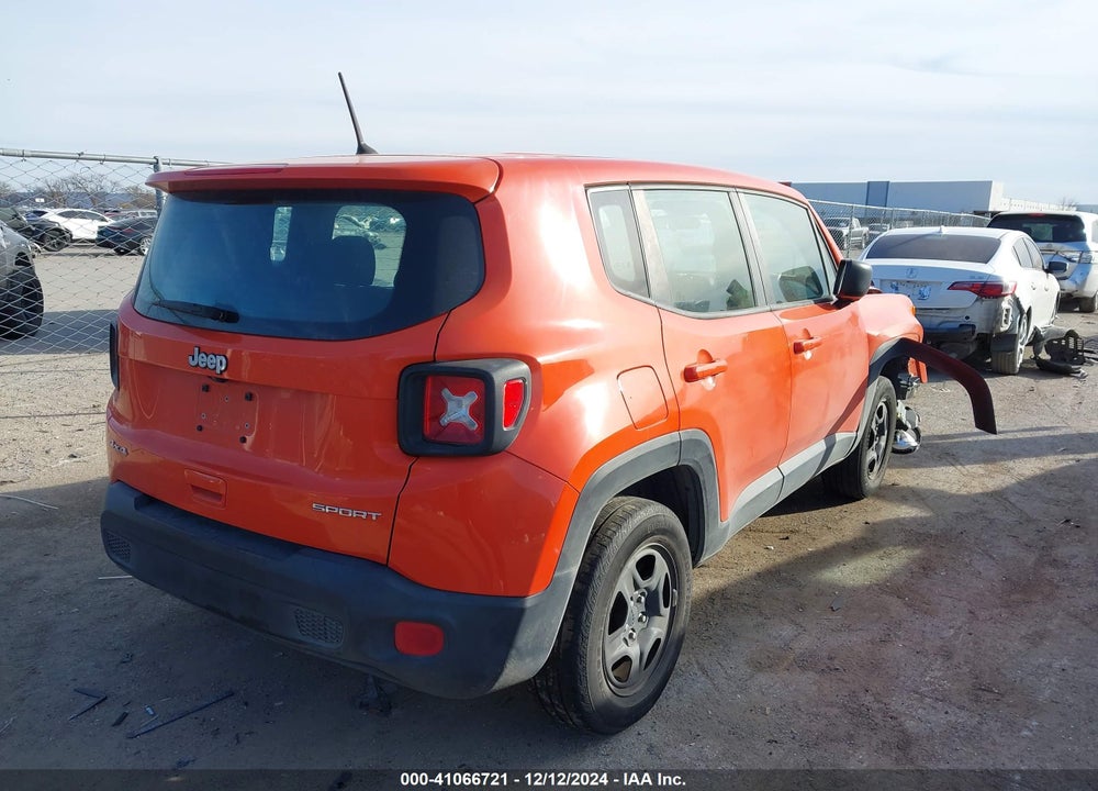 2018 JEEP RENEGADE SPORT 4X4 VIN: ZACCJBAB9JPJ00449