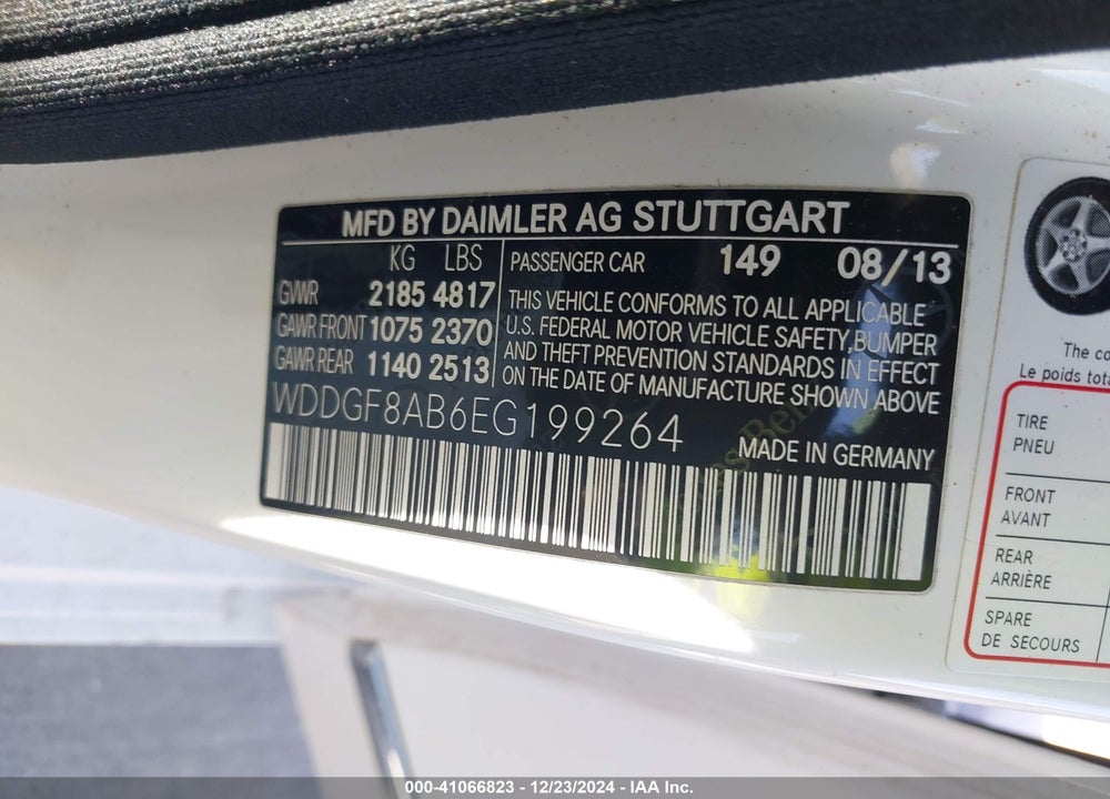 2014 MERCEDES-BENZ C 300 LUXURY 4MATIC/SPORT 4MATIC VIN: WDDGF8AB6EG199264