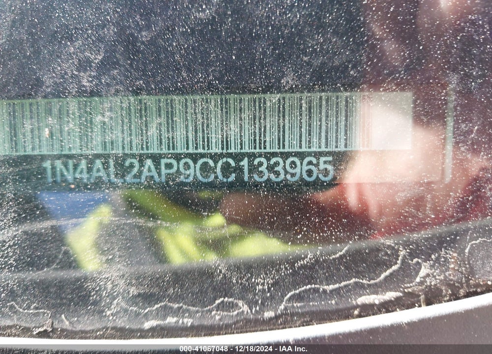 2012 NISSAN ALTIMA VIN: 1N4AL2AP9CC133965