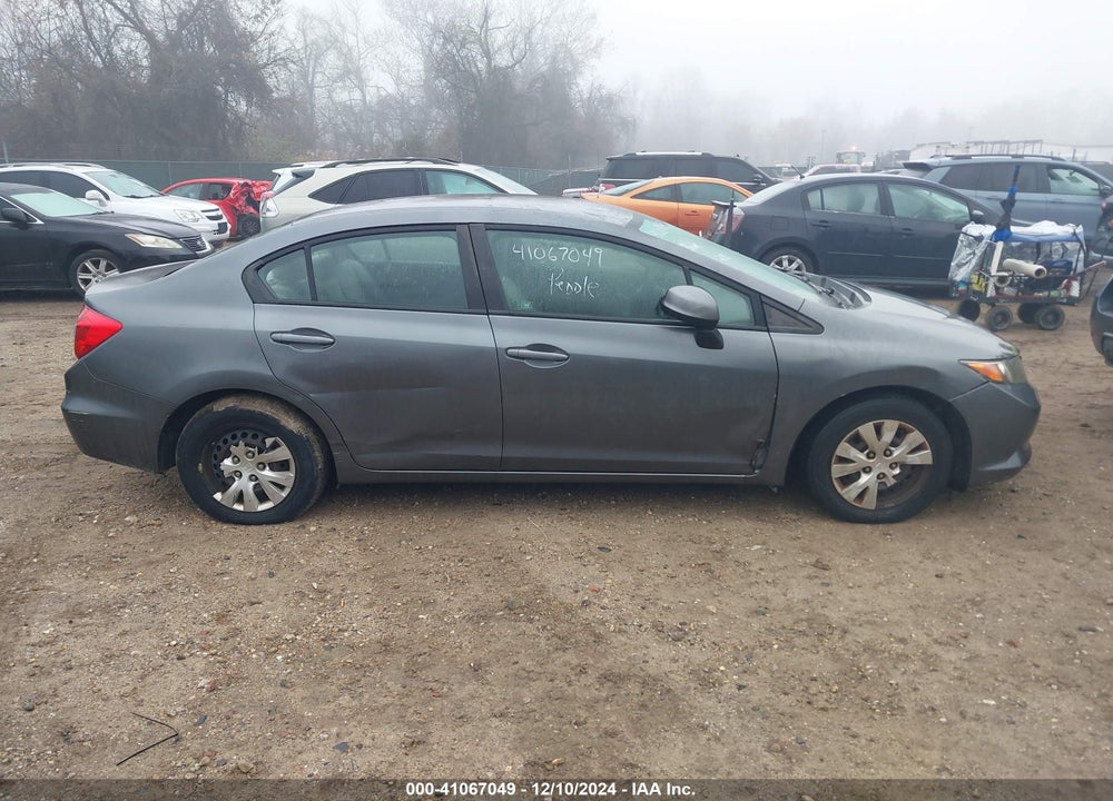 2012 HONDA CIVIC LX VIN: 19XFB2F52CE380294
