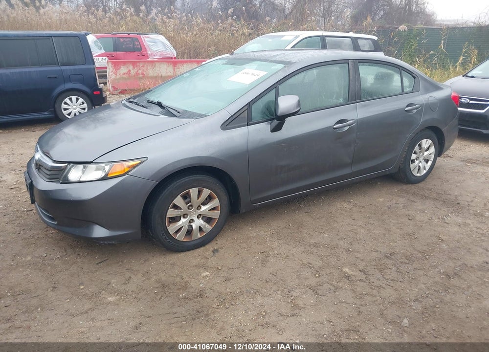 2012 HONDA CIVIC LX VIN: 19XFB2F52CE380294