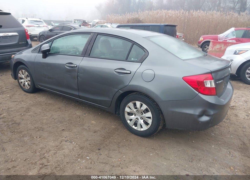 2012 HONDA CIVIC LX VIN: 19XFB2F52CE380294