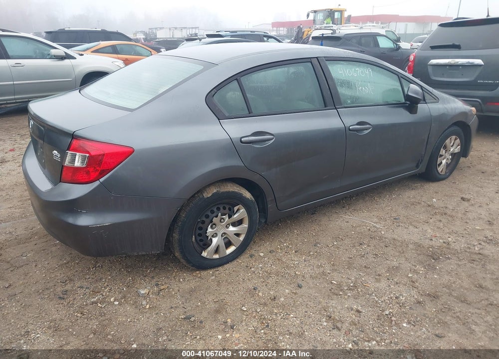 2012 HONDA CIVIC LX VIN: 19XFB2F52CE380294