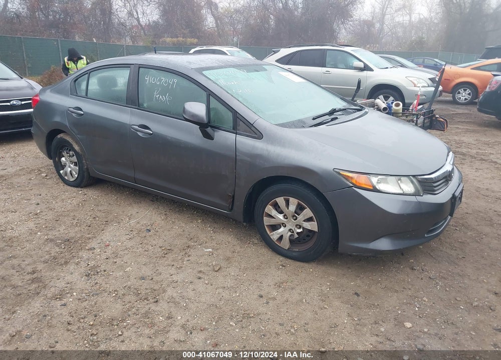 2012 HONDA CIVIC LX VIN: 19XFB2F52CE380294