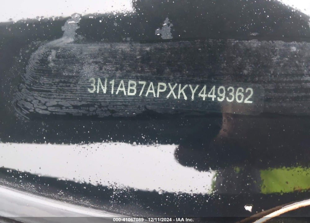 2019 NISSAN SENTRA SV VIN: 3N1AB7APXKY449362