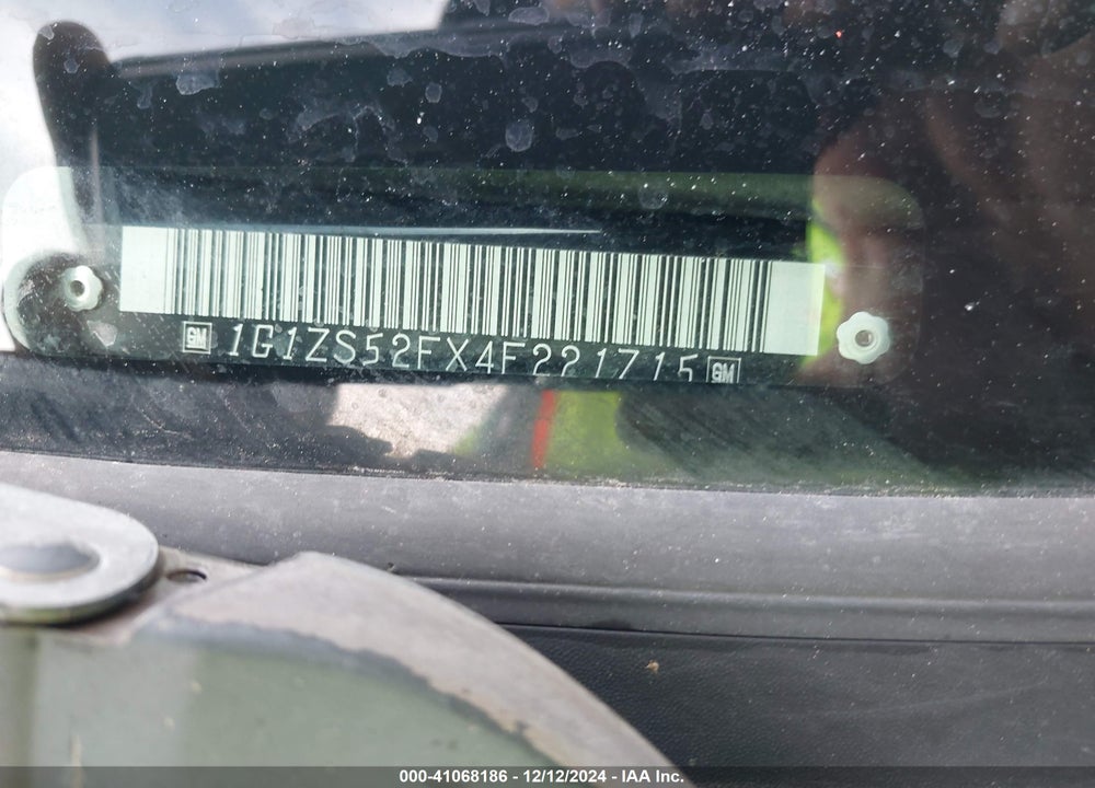 2004 CHEVROLET MALIBU VIN: 1G1ZS52FX4F221715