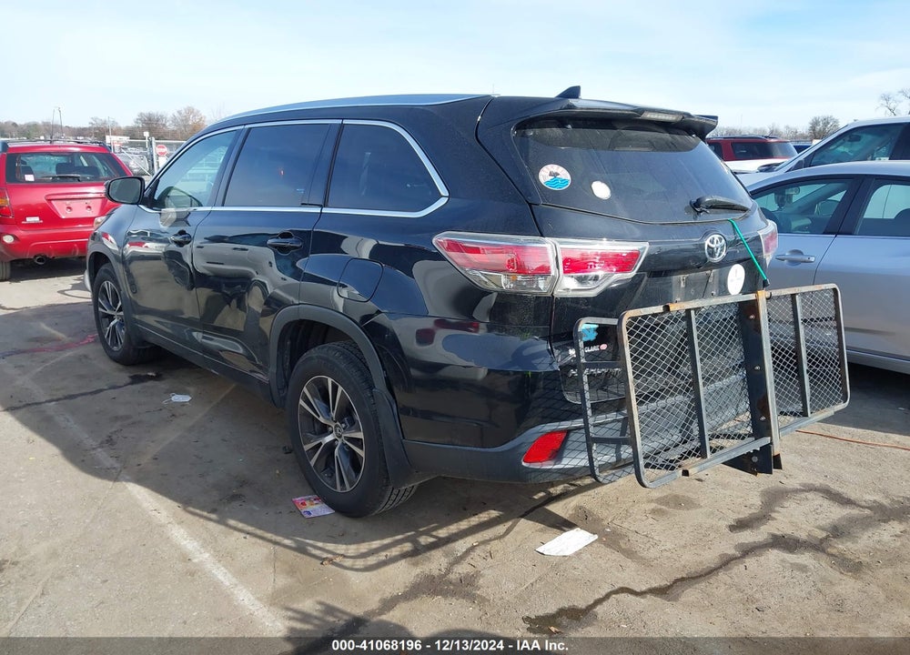 2016 TOYOTA HIGHLANDER XLE V6 VIN: 5TDJKRFH0GS283670