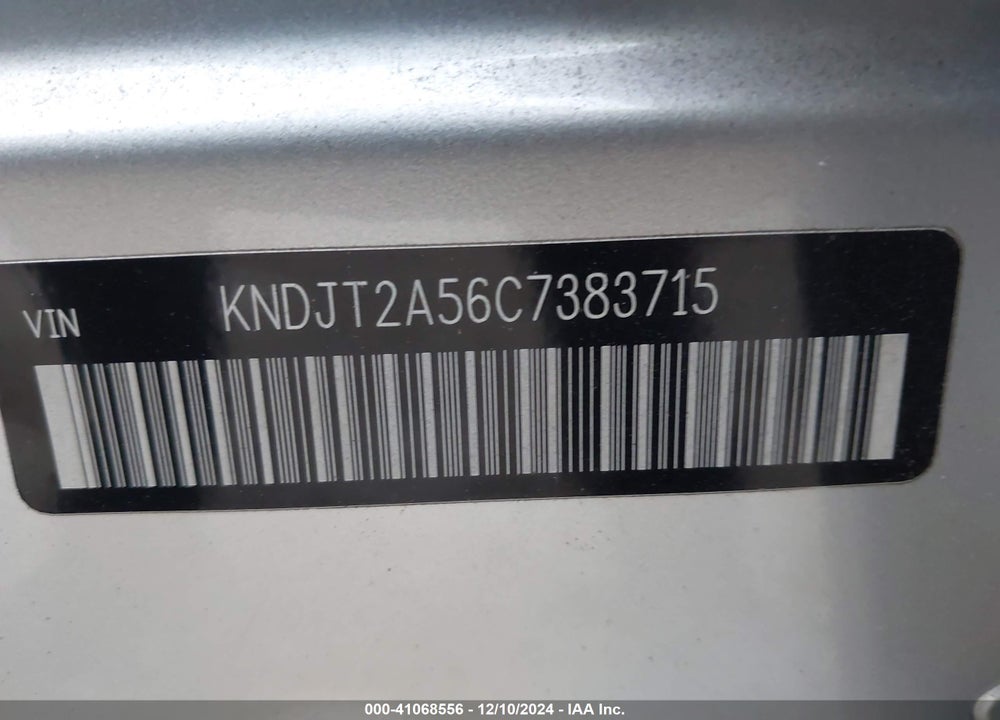 2012 KIA SOUL VIN: KNDJT2A56C7383715