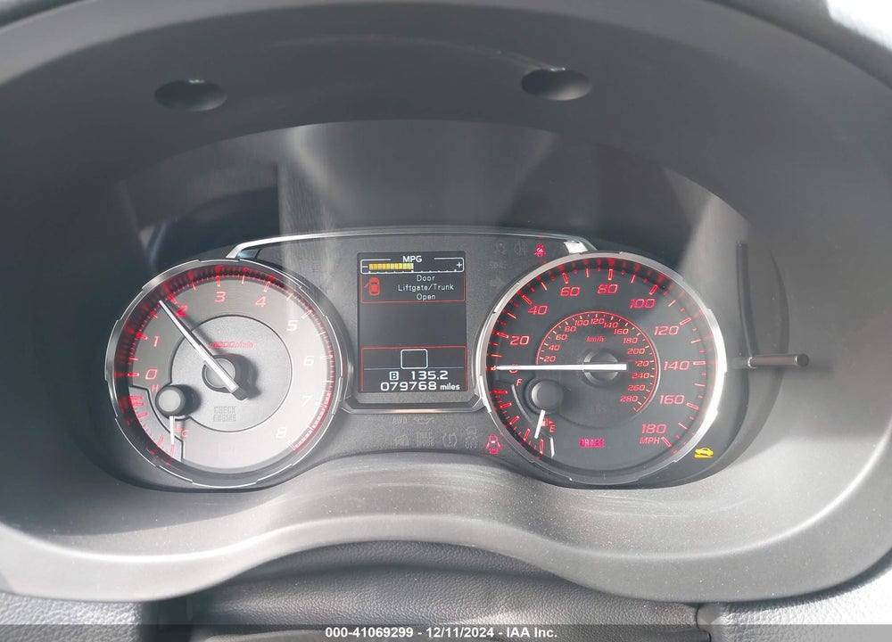 2015 SUBARU WRX VIN: JF1VA1A65F9803134
