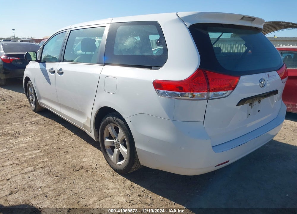 2013 TOYOTA SIENNA L V6 7 PASSENGER VIN: 5TDZK3DC0DS295546