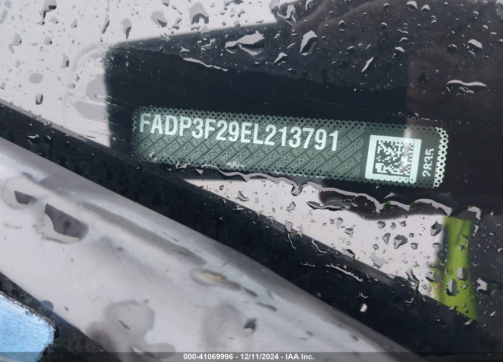 2014 FORD FOCUS SE VIN: 1FADP3F29EL213791