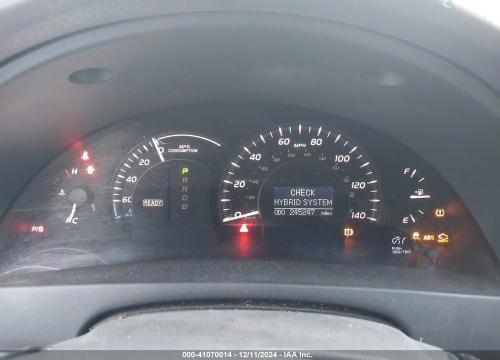 2009 TOYOTA CAMRY HYBRID VIN: 4T1BB46K09U073616