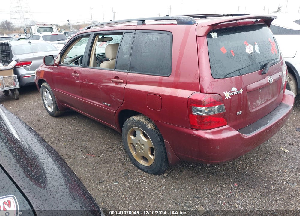 2006 TOYOTA HIGHLANDER LIMITED V6 VIN: JTEDP21A860114221